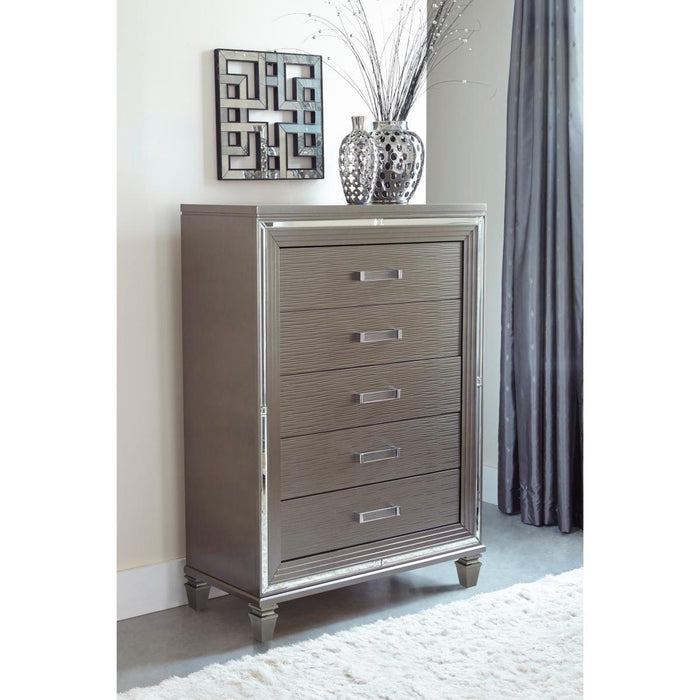 Tamsin Chest in Silver Grey Metallic 1616-9 - Home Furniture And More (Brentwood, MD)