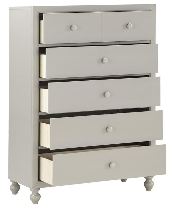 Wellsummer 5 Drawer Chest in Gray 1803GY-9 - Home Furniture And More (Brentwood, MD)