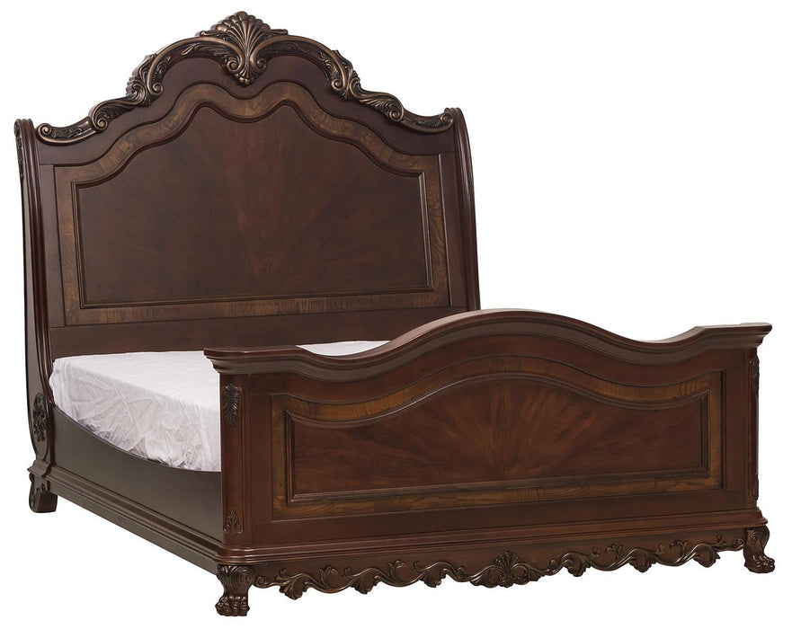 Deryn Park Queen Sleigh Bed in Cherry 2243SL-1 - Home Furniture And More (Brentwood, MD)
