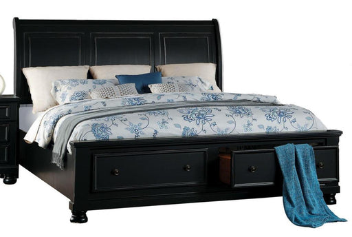 Laurelin Queen Sleigh Platform Storage Bed in Black 1714BK-1 - Home Furniture And More (Brentwood, MD)