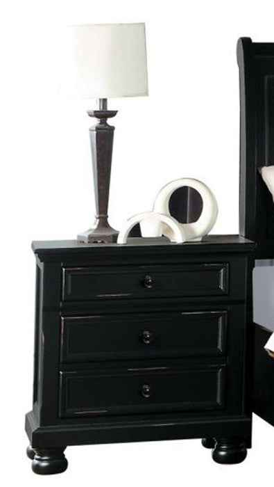 Laurelin 3 Drawer Nightstand in Black 1714BK-4 - Home Furniture And More (Brentwood, MD)