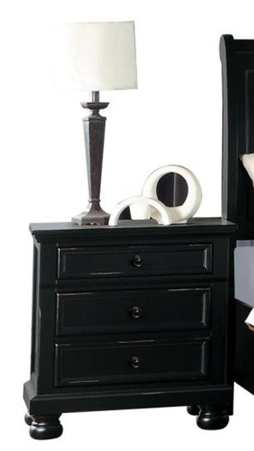 Laurelin 3 Drawer Nightstand in Black 1714BK-4 - Home Furniture And More (Brentwood, MD)