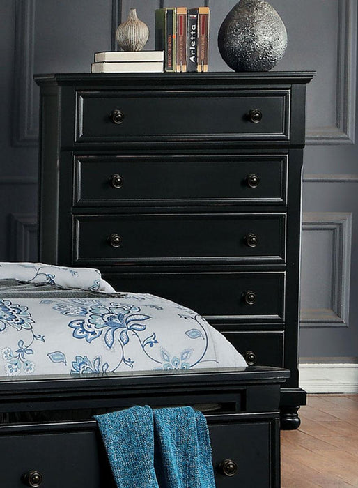 Laurelin 5 Drawer Chest in Black 1714BK-9 - Home Furniture And More (Brentwood, MD)