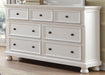Laurelin 7 Drawer Dresser in White 1714W-5 - Home Furniture And More (Brentwood, MD)