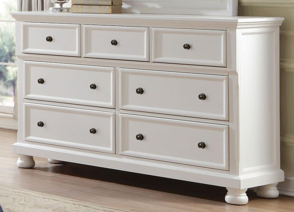 Laurelin 7 Drawer Dresser in White 1714W-5 - Home Furniture And More (Brentwood, MD)