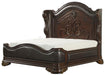 Royal Highlands Queen Upholstered Panel Bed in Rich Cherry 1603-1 - Home Furniture And More (Brentwood, MD)