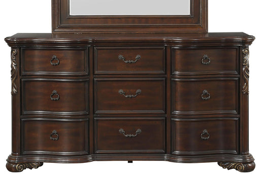 Royal Highlands 9 Drawer Dresser in Rich Cherry 1603-5 - Home Furniture And More (Brentwood, MD)