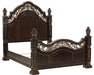 Catalonia Queen Poster Bed in Cherry 1824-1 - Home Furniture And More (Brentwood, MD)