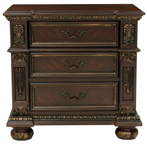 Catalonia 3 Drawer Nightstand in Cherry 1824-4 - Home Furniture And More (Brentwood, MD)