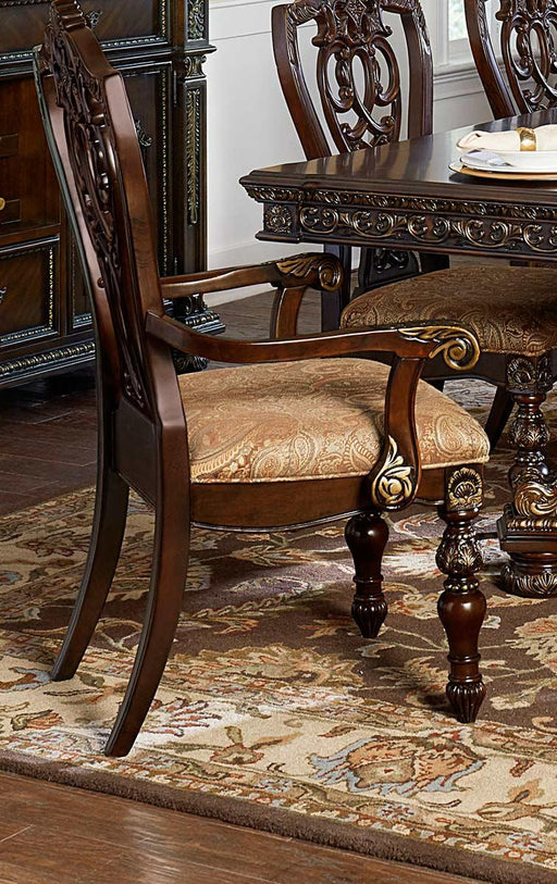 Catalonia Arm Chair in Cherry (Set of 2) 1824A - Home Furniture And More (Brentwood, MD)