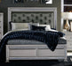 Bevelle Queen Upholstered Panel Bed in Silver 1958-1 - Home Furniture And More (Brentwood, MD)