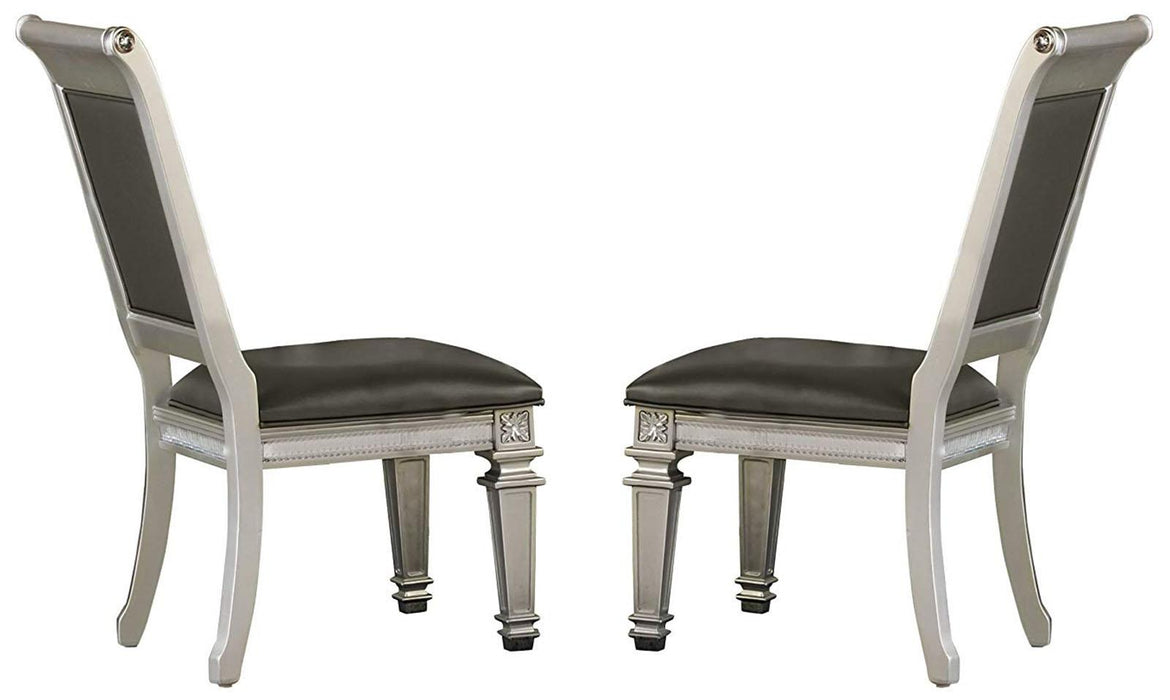 Bevelle Side Chair in Silver (Set of 2) 1958S - Home Furniture And More (Brentwood, MD)