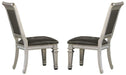 Bevelle Side Chair in Silver (Set of 2) 1958S - Home Furniture And More (Brentwood, MD)