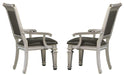 Bevelle Arm Chair in Silver (Set of 2) 1958A - Home Furniture And More (Brentwood, MD)
