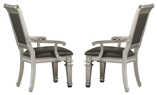 Bevelle Arm Chair in Silver (Set of 2) 1958A - Home Furniture And More (Brentwood, MD)