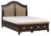 Marston Queen Sleigh Storage Bed in Dark Cherry 2615DC-1 - Home Furniture And More (Brentwood, MD)