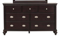 Marston 7 Drawer Dresser in Dark Cherry 2615DC-5 - Home Furniture And More (Brentwood, MD)