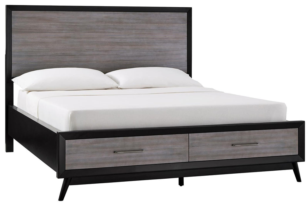 Raku Queen Storage Platform Bed in Gray 1711-1 - Home Furniture And More (Brentwood, MD)