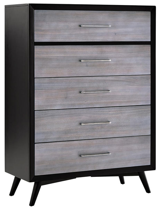 Raku 5 Drawer Chest in Gray 1711-9 - Home Furniture And More (Brentwood, MD)