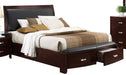 Lyric Queen Sleigh Storage Bed in Dark Espresso 1737NC-1 - Home Furniture And More (Brentwood, MD)