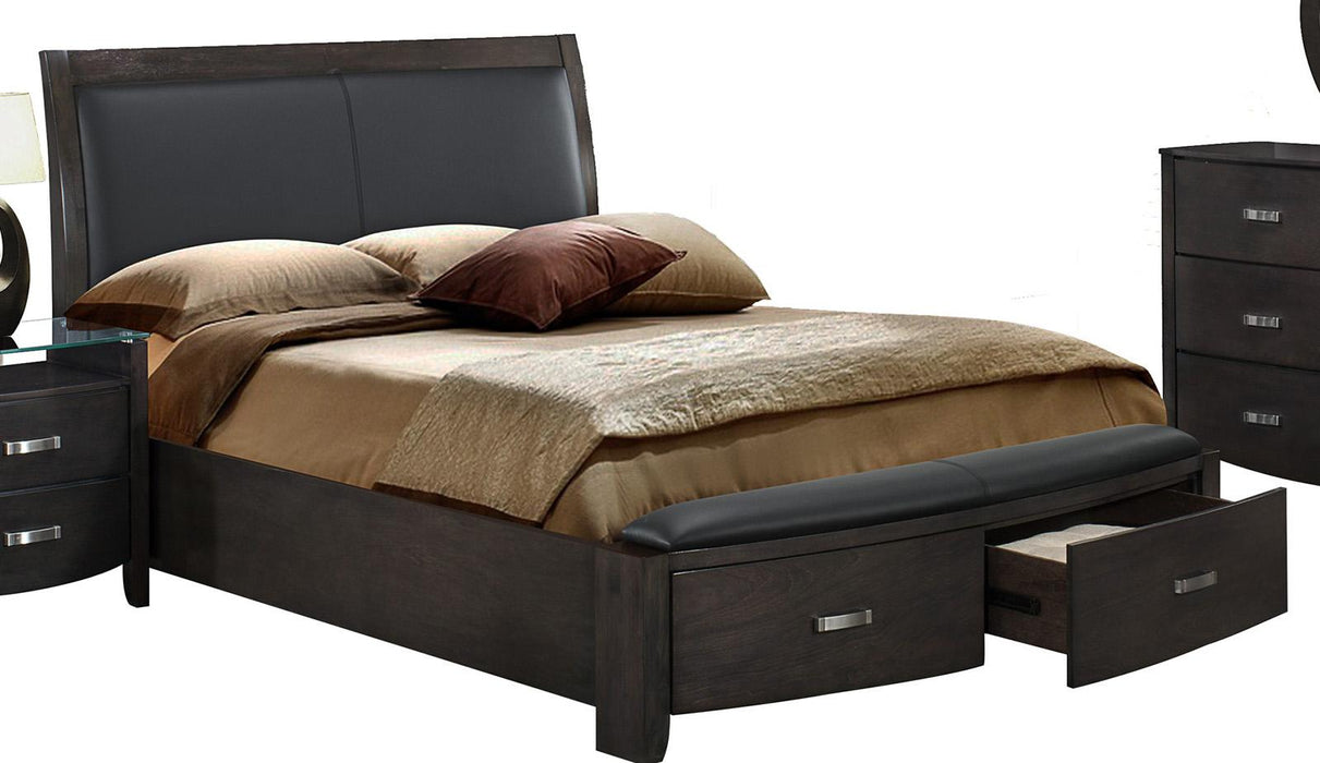 Lyric King Sleigh Storage Bed in Brownish Gray 1737KNGY-1EK - Home Furniture And More (Brentwood, MD)