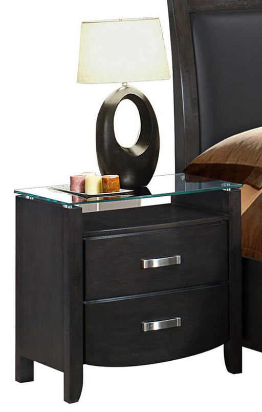 Lyric 2 Drawer Nightstand in Brownish Gray 1737NGY-4 - Home Furniture And More (Brentwood, MD)
