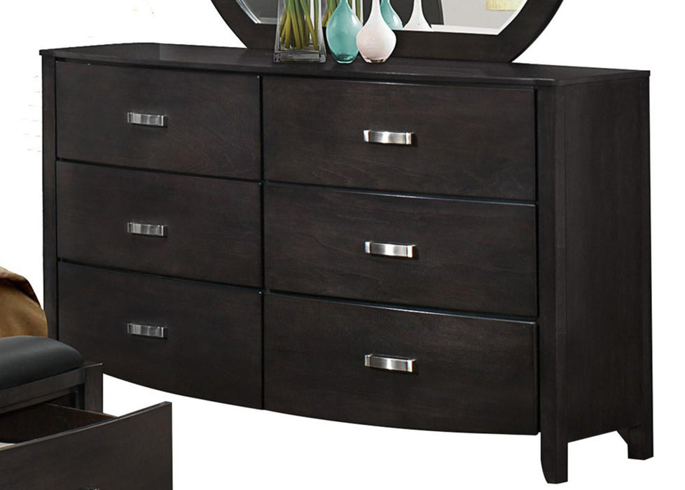 Lyric 6 Drawer Dresser in Brownish Gray 1737NGY-5 - Home Furniture And More (Brentwood, MD)