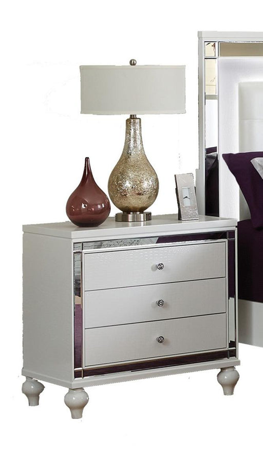 Alonza 3 Drawer Nightstand in White 1845-4 - Home Furniture And More (Brentwood, MD)