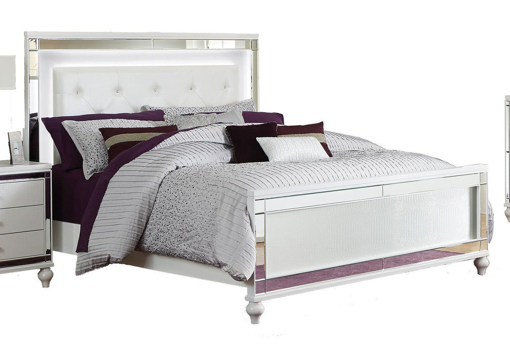 Alonza Queen LED Panel Bed 1845LED-1 - Home Furniture And More (Brentwood, MD)