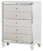 Alonza 5 Drawer Chest in White 1845-9 - Home Furniture And More (Brentwood, MD)