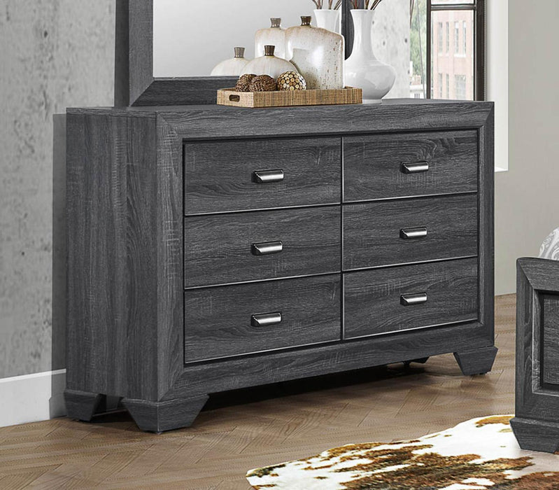 Beechnut 6 Drawer Dresser in Gray 1904GY-5 - Home Furniture And More (Brentwood, MD)