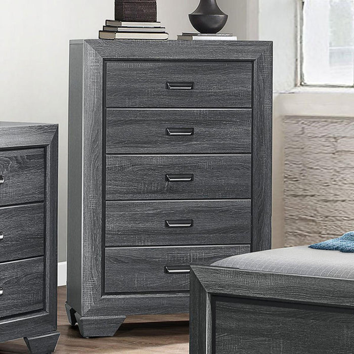 Beechnut 5 Drawer Chest in Gray 1904GY-9 - Home Furniture And More (Brentwood, MD)