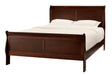 Mayville Queen Sleigh Bed in Brown Cherry 2147-1 - Home Furniture And More (Brentwood, MD)