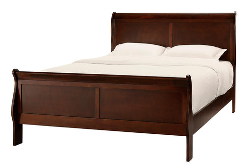 Mayville Queen Sleigh Bed in Brown Cherry 2147-1 - Home Furniture And More (Brentwood, MD)