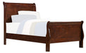 Mayville Full Sleigh Bed in Brown Cherry 2147F-1 - Home Furniture And More (Brentwood, MD)