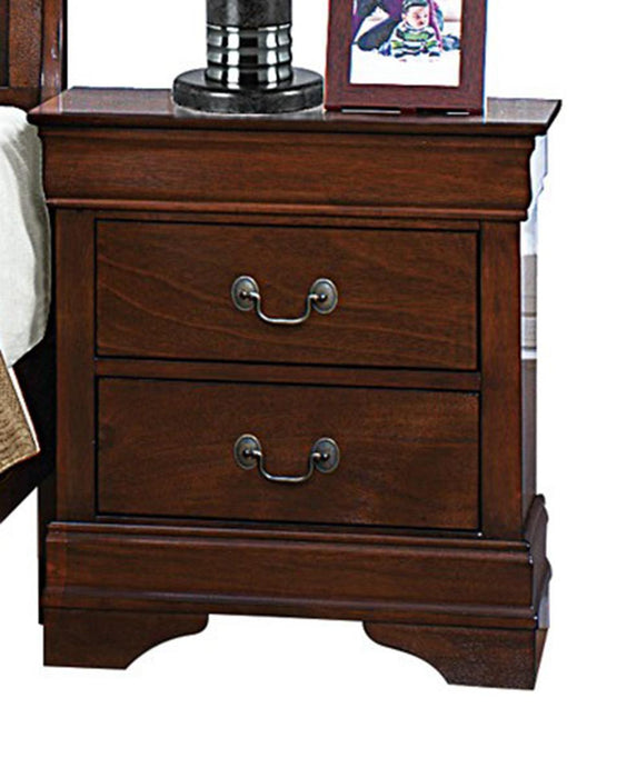 Mayville 2 Drawer Nightstand in Brown Cherry 2147-4 - Home Furniture And More (Brentwood, MD)