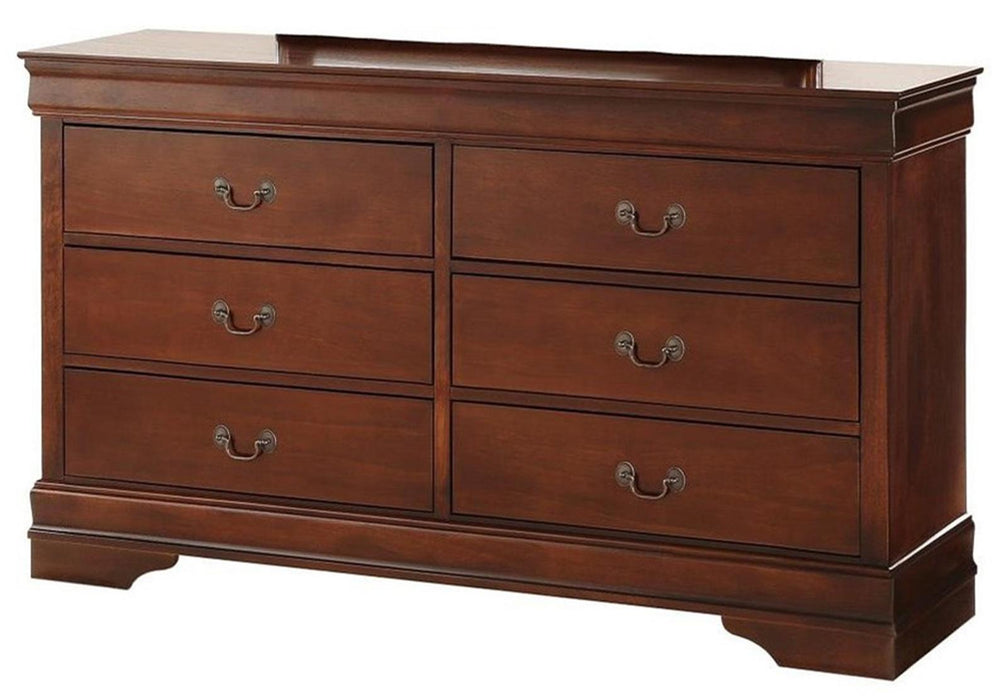 Mayville 6 Drawer Dresser in Brown Cherry 2147-5 - Home Furniture And More (Brentwood, MD)