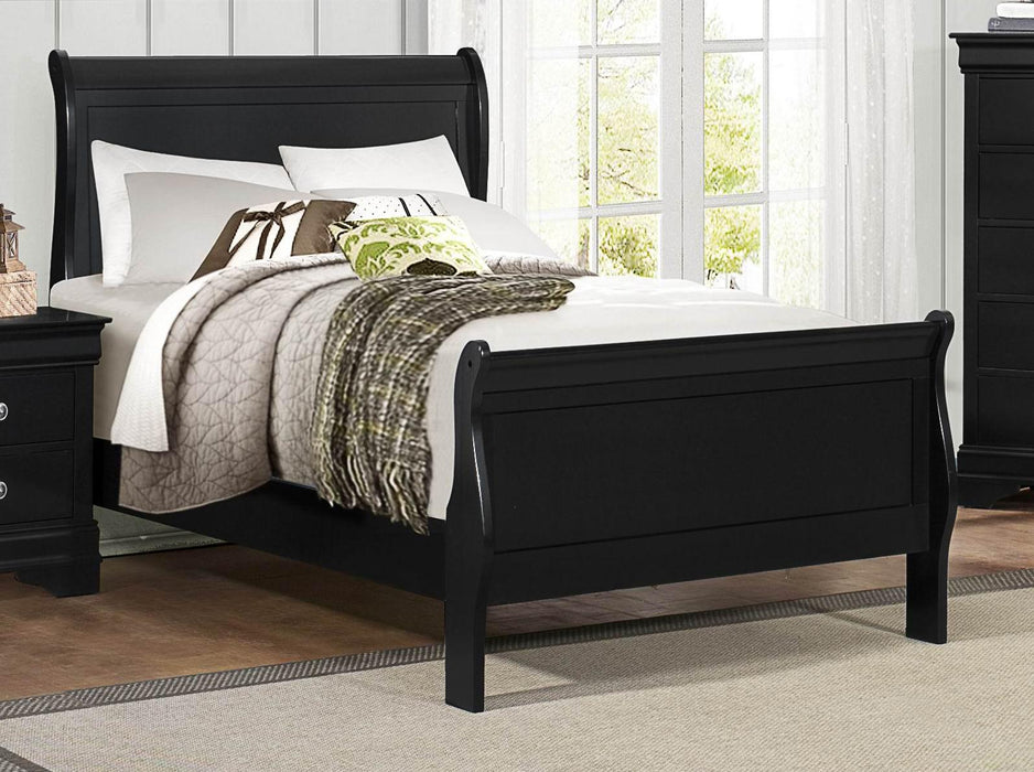 Mayville Full Sleigh Bed in Black 2147FBK-1 - Home Furniture And More (Brentwood, MD)