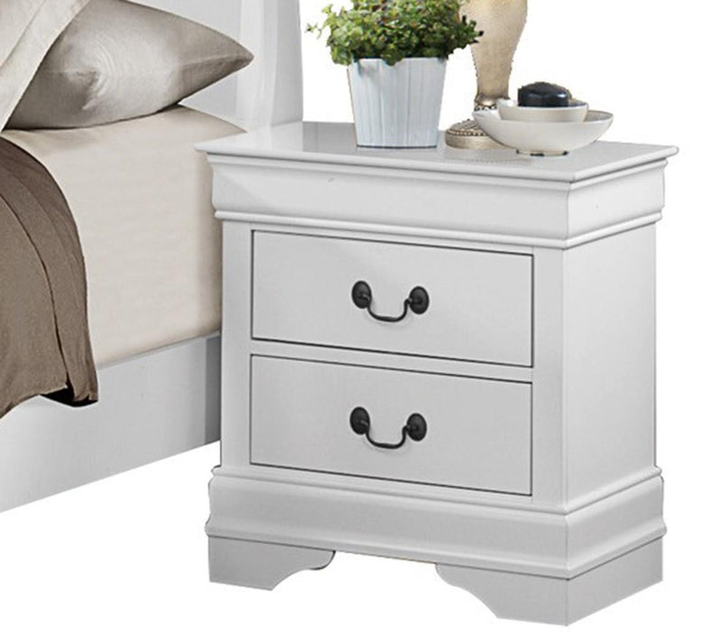 Mayville 2 Drawer Nightstand in White 2147W-4 - Home Furniture And More (Brentwood, MD)