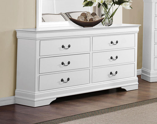 Mayville 6 Drawer Dresser in White 2147W-5 - Home Furniture And More (Brentwood, MD)