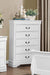 Mayville 5 Drawer Chest in White 2147W-9 - Home Furniture And More (Brentwood, MD)