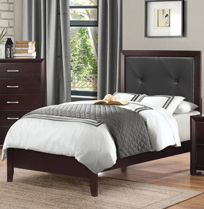 Edina Full Panel Bed in Espresso-Hinted Cherry 2145F-1 - Home Furniture And More (Brentwood, MD)