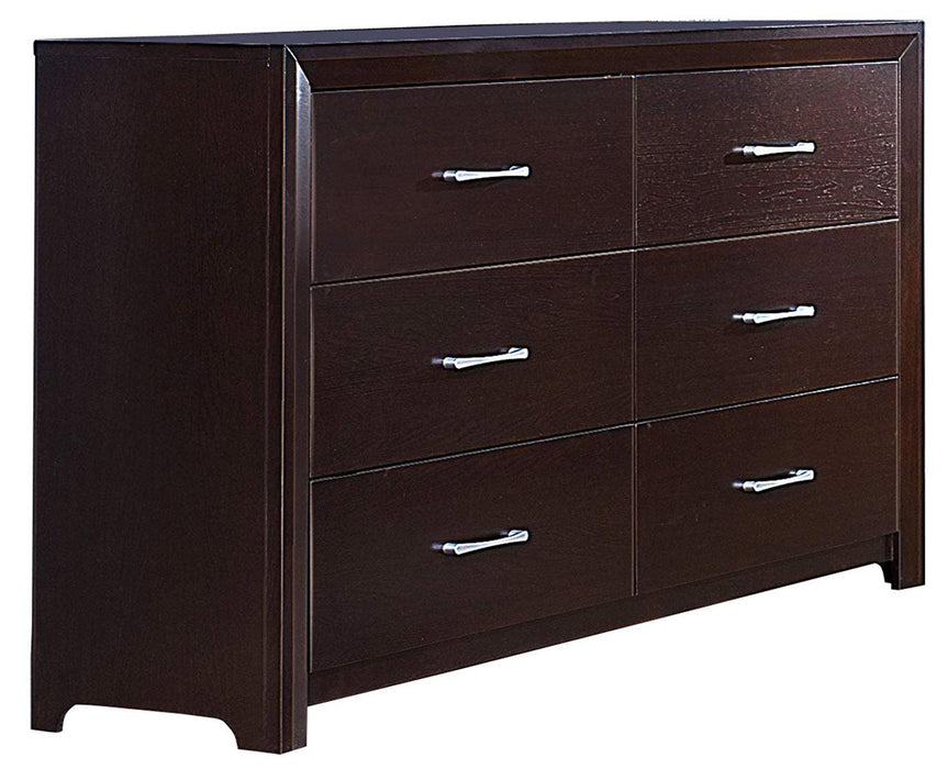Edina 6 Drawer Dresser in Espresso-Hinted Cherry 2145-5 - Home Furniture And More (Brentwood, MD)