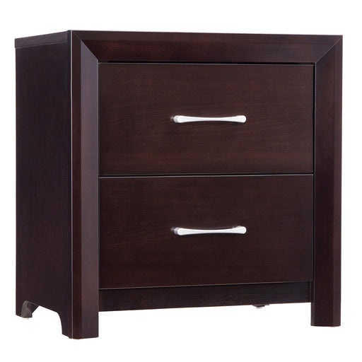 Edina 2 Drawer Nightstand in Espresso-Hinted Cherry 2145-4 - Home Furniture And More (Brentwood, MD)