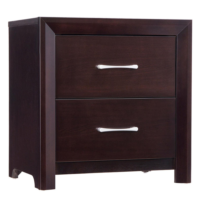 Edina 2 Drawer Nightstand in Espresso-Hinted Cherry 2145-4 - Home Furniture And More (Brentwood, MD)
