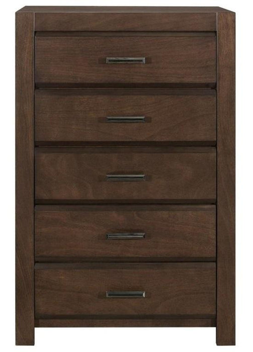 Erwan 5 Drawer Chest in Dark Walnut 1961-9 - Home Furniture And More (Brentwood, MD)