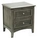 Garcia 2 Drawer Nightstand in Gray 2046-4 - Home Furniture And More (Brentwood, MD)