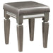 Tamsin Vanity Stool in Silver Grey Metallic 1616-14 - Home Furniture And More (Brentwood, MD)