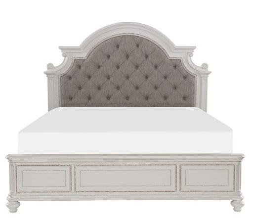 Baylesford Queen Upholstered Panel Bed in Antique White 1624W-1* - Home Furniture And More (Brentwood, MD)