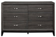 Davi Dresser in Gray 1645-5 - Home Furniture And More (Brentwood, MD)